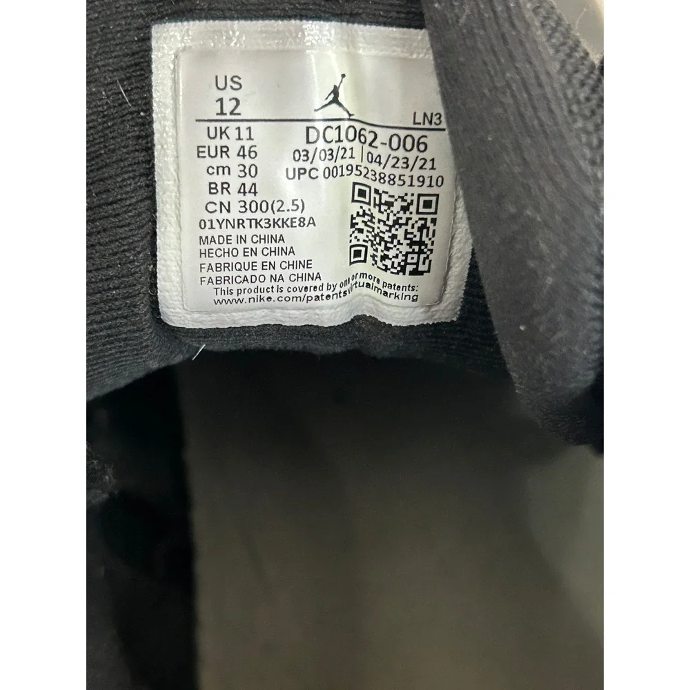 Nike Air Jordan 12 Retro Utility Black/Bright Crimson Men's Size 12 DC1062-006